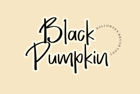 Black Pumpkin Font Poster 1