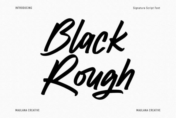 Black Rough Font Poster 1
