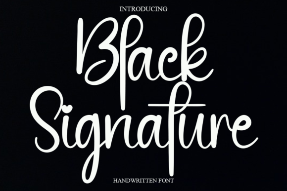 Black Signature Font