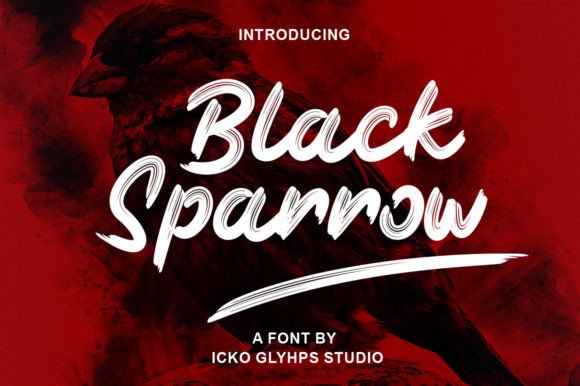 Black Sparrow Font Poster 1