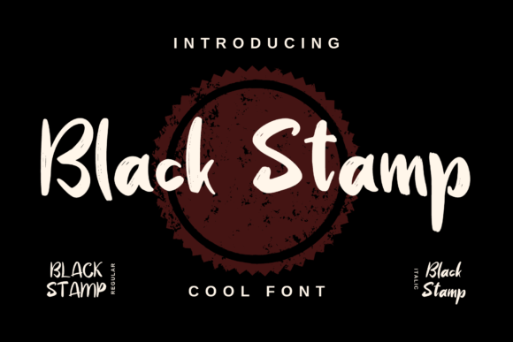 Black Stamp Font