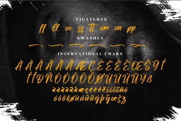 Black Stamp Font Poster 14