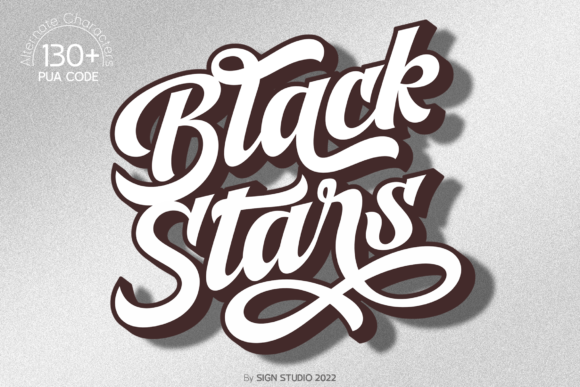 Black Stars Font Poster 1