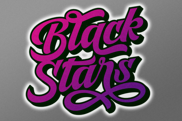 Black Stars Font Poster 8