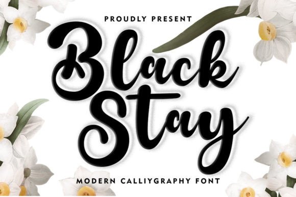 Black Stay Font Poster 1