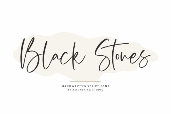 Black Stones Font Poster 1