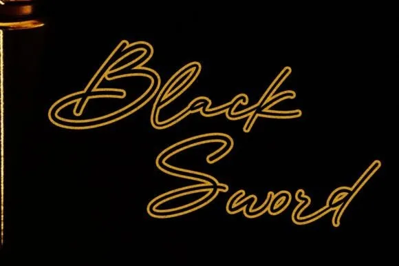 Black Sword Font Black Sword Font Poster 1