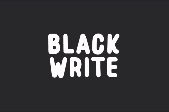 Black Write Font Poster 1