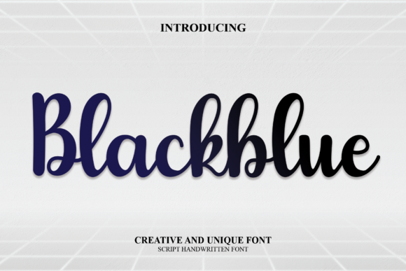 Blackblue Font Poster 1