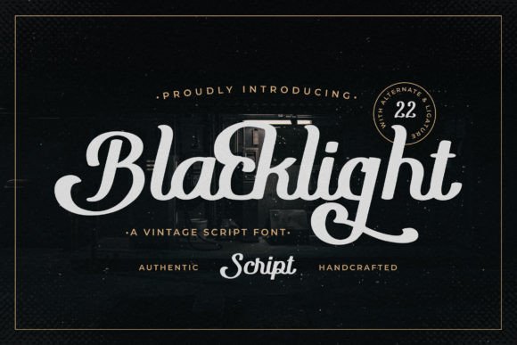 Blacklight Font Poster 1