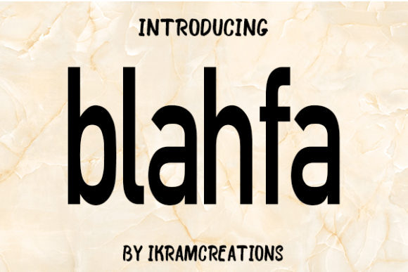 Blahfa Font Poster 1