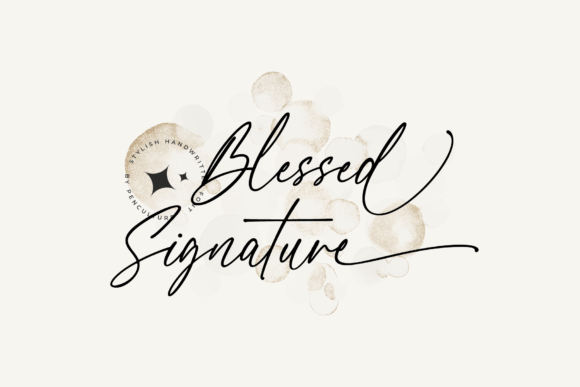 Blessed Signature Font Poster 1