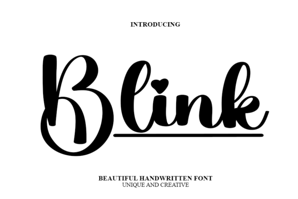 Blink Font Poster 1