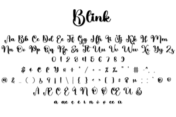 Blink Font Poster 7