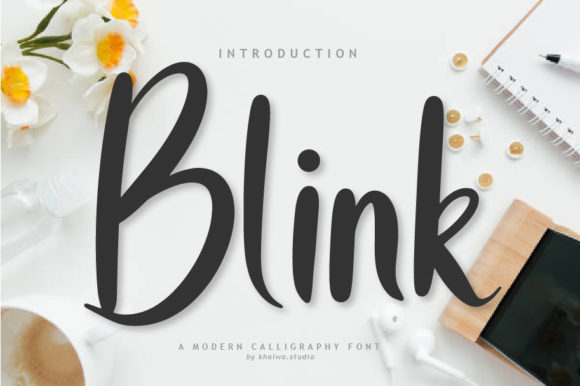 Blink Script Font Poster 1