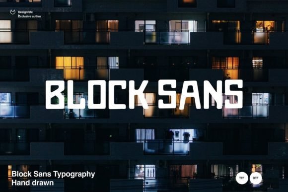 Block Sans Font Poster 1