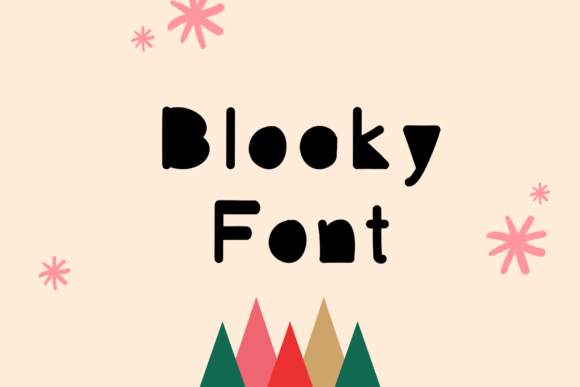 Blocky Font Poster 1