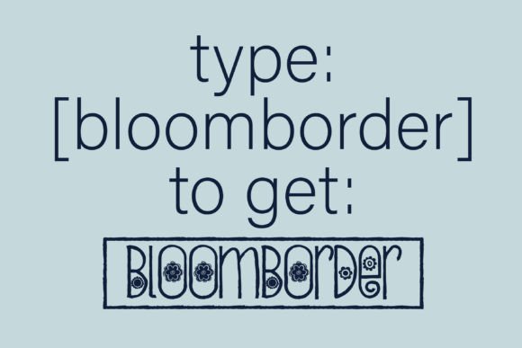Bloomborder Font Poster 2