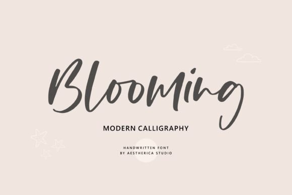 Blooming Font Poster 1