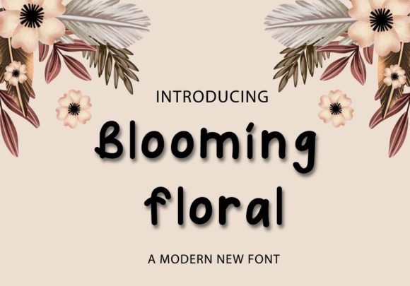 Blooming Floral Font Poster 1