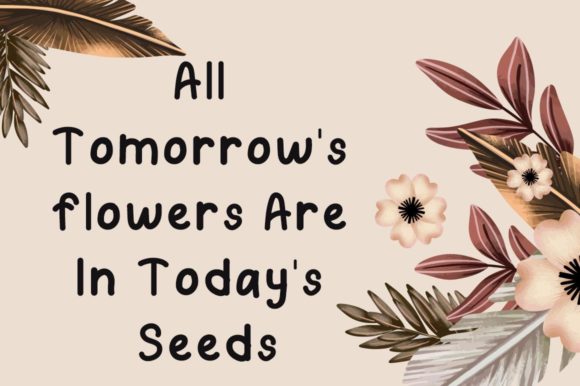 Blooming Floral Font Poster 2