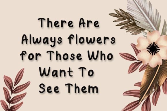 Blooming Floral Font Poster 4