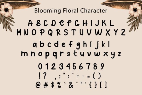 Blooming Floral Font Poster 5