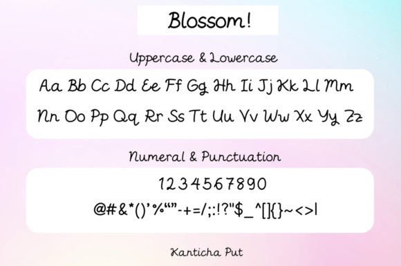 Blossom Font Poster 2