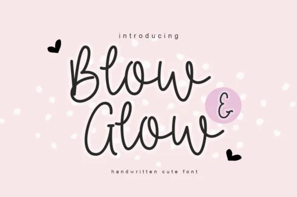 Blow & Glow Font Blow & Glow Font Poster 1