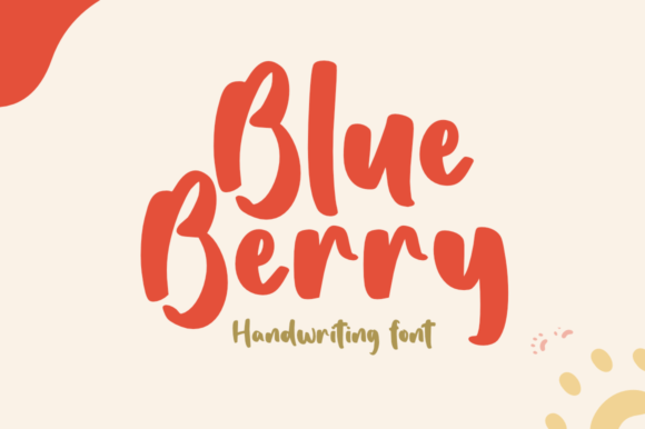 Blue Berry Font Poster 1