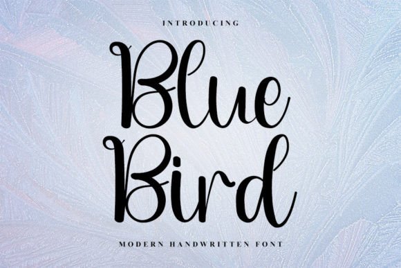 Blue Bird Font Poster 1