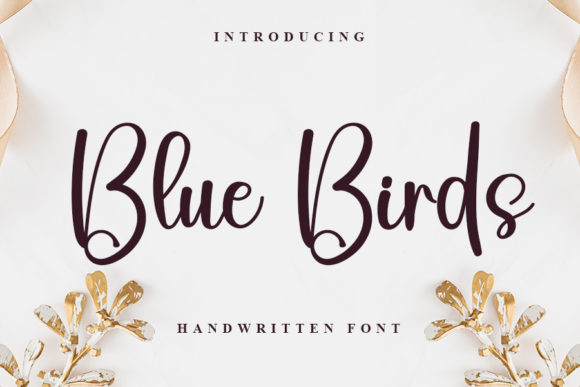 Blue Birds Font Poster 1