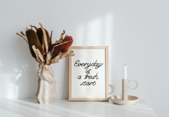Blue Heart Font Poster 5