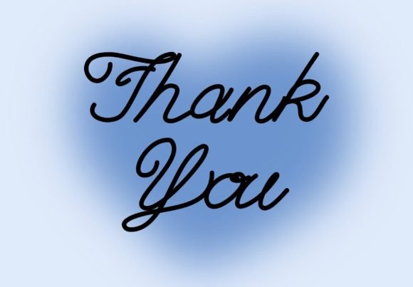 Blue Heart Font Poster 7