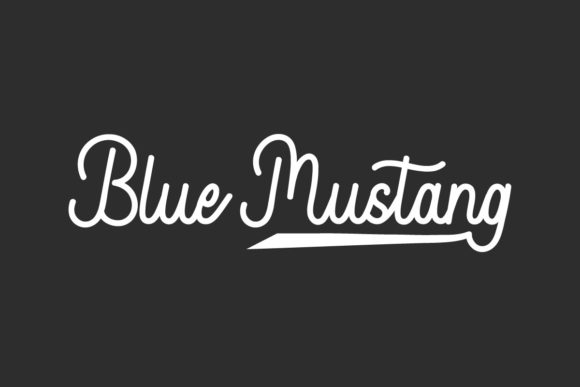 Blue Mustang Font Poster 1