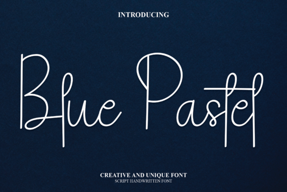 Blue Pastel Font Poster 1