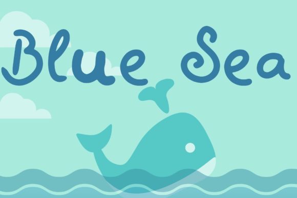 Blue Sea Font Poster 1