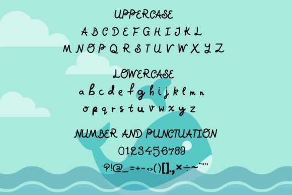 Blue Sea Font Poster 3