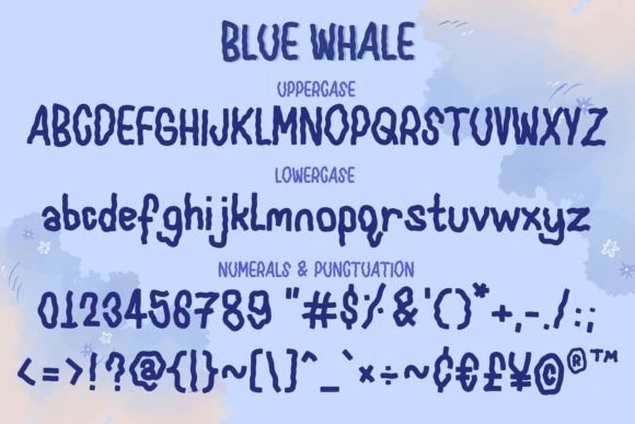 Blue Whale Font Poster 2