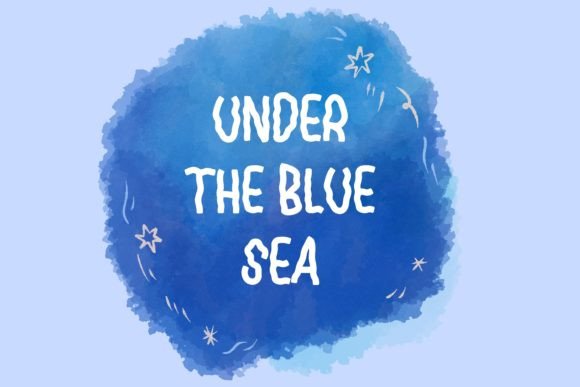 Blue Whale Font Poster 3