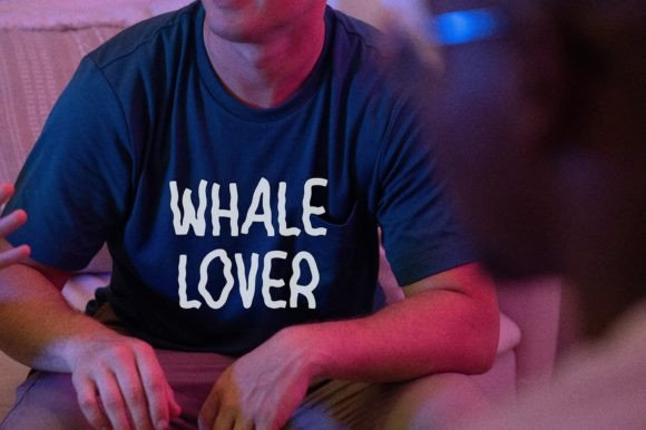 Blue Whale Font Poster 4