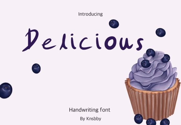Blueberry Cupcake Font Poster 2