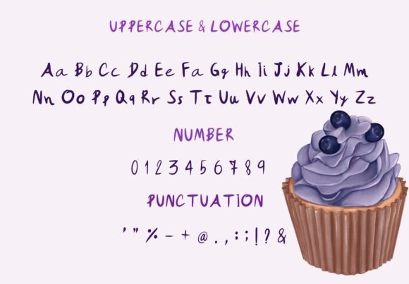 Blueberry Cupcake Font Poster 3