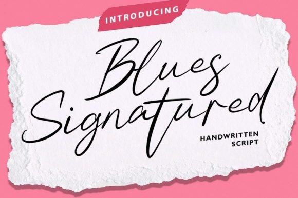 Blues Signatured Font Poster 1