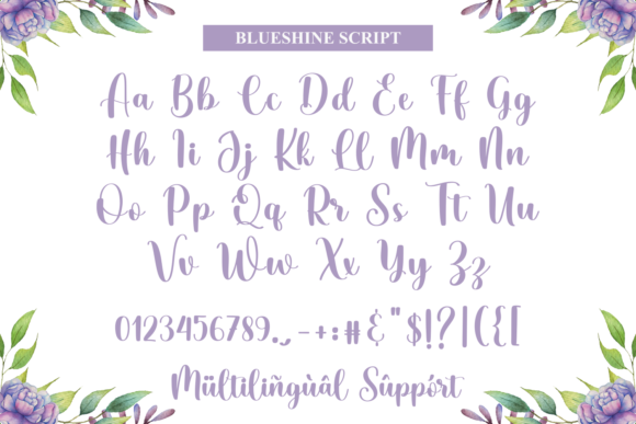 Blueshine Font Poster 7