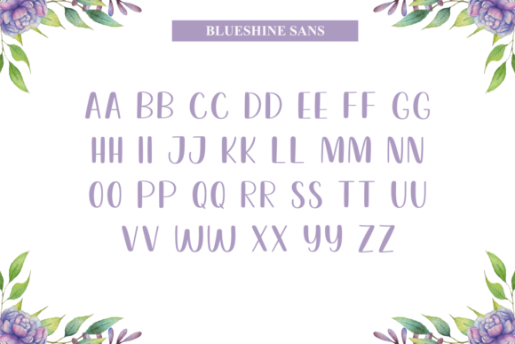 Blueshine Font Poster 8