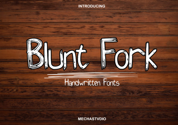 Blunt Fork Font Poster 1