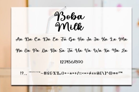 Boba Milk Font Poster 6