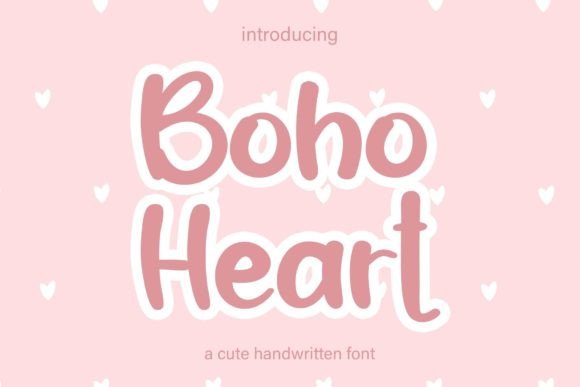 Boho Heart Font Poster 1