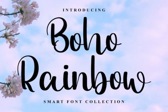 Boho Rainbow Font Poster 1